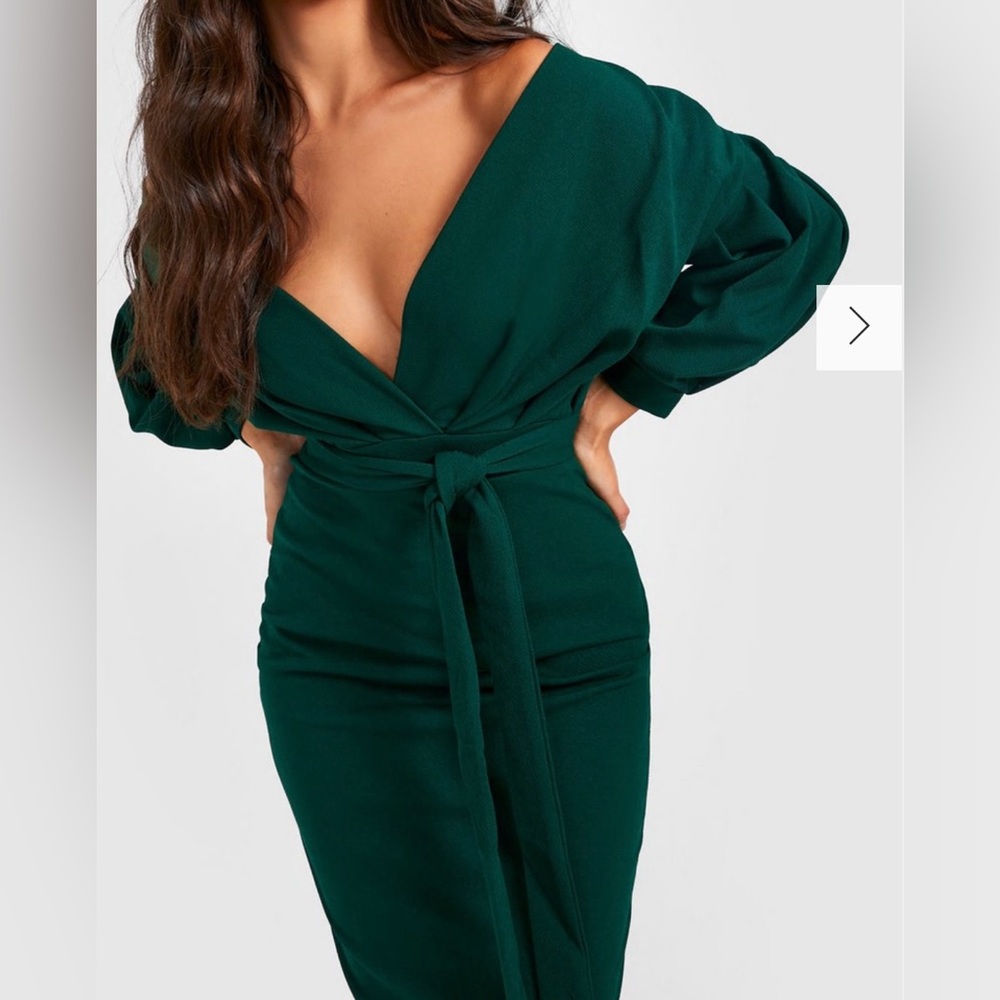 Green dress from boohoo